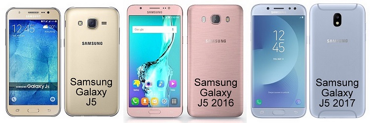 Primerjava telefonov Samsung Galaxy J5, J5 2016 in J5 2017